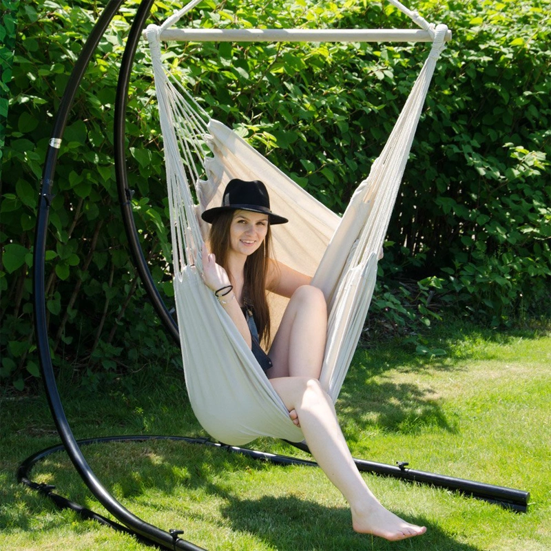 Patio Backyard Hammock Swing with Steel Stand