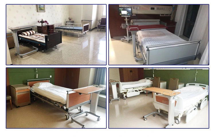 Factory Supply Hospital Medical Device Equipment Furniture Bedside ABS Over Bed Table Used in Patient Rooms