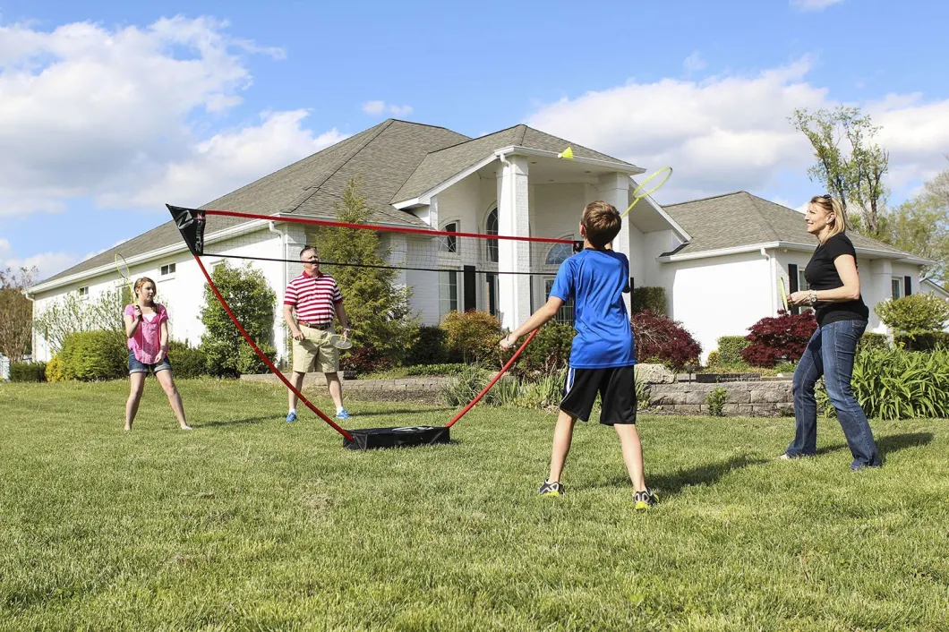 Sports Portable Indoor/Outdoor Net System Badminton Set with Carrying Bag